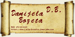 Danijela Bozeta vizit kartica